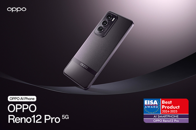 OPPO Reno12 Pro remporte le EISA AI Smartphone 2024-2025 Award