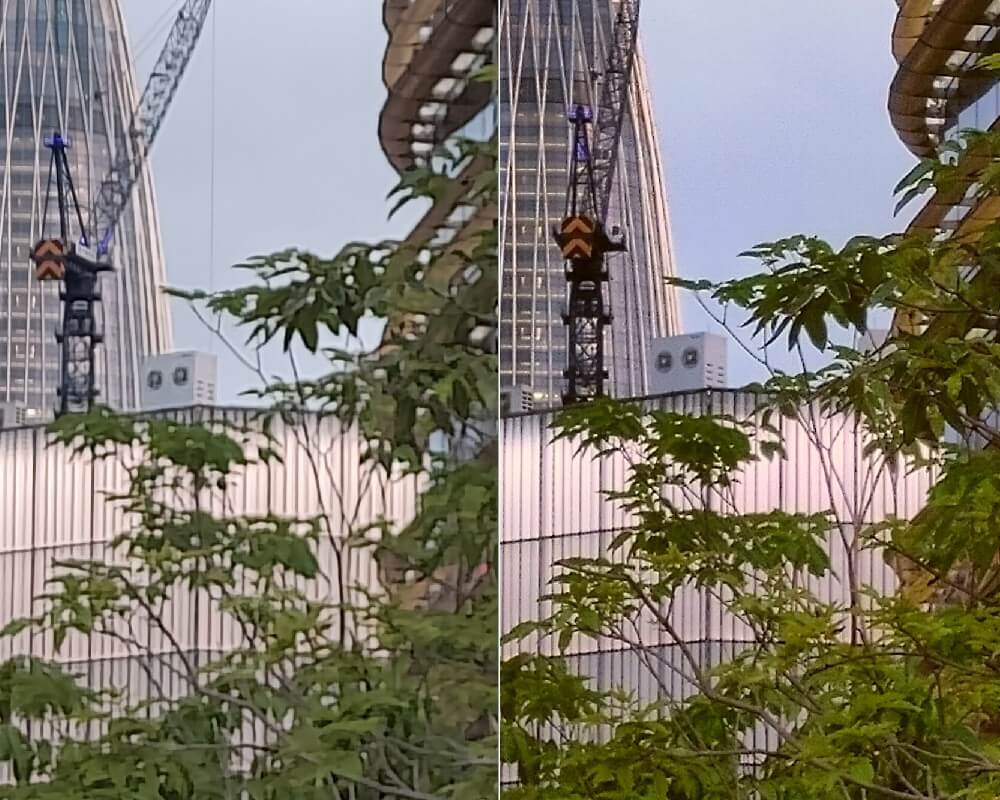 等效焦距85mm实拍样张局部显示图对比