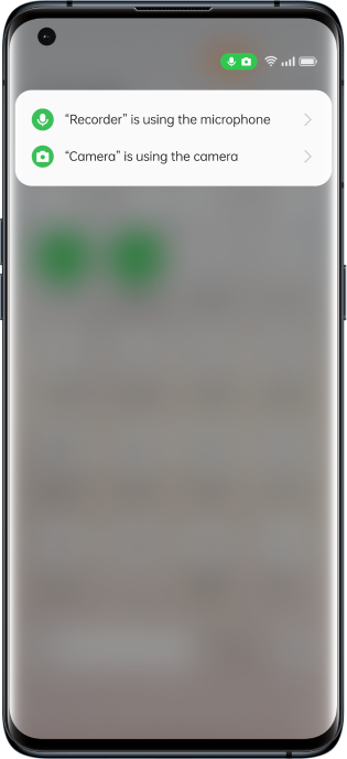 Mic + camera indicators