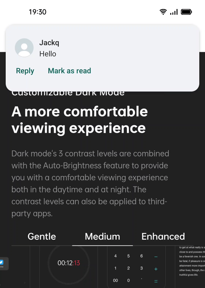 Anti-peeping notification off