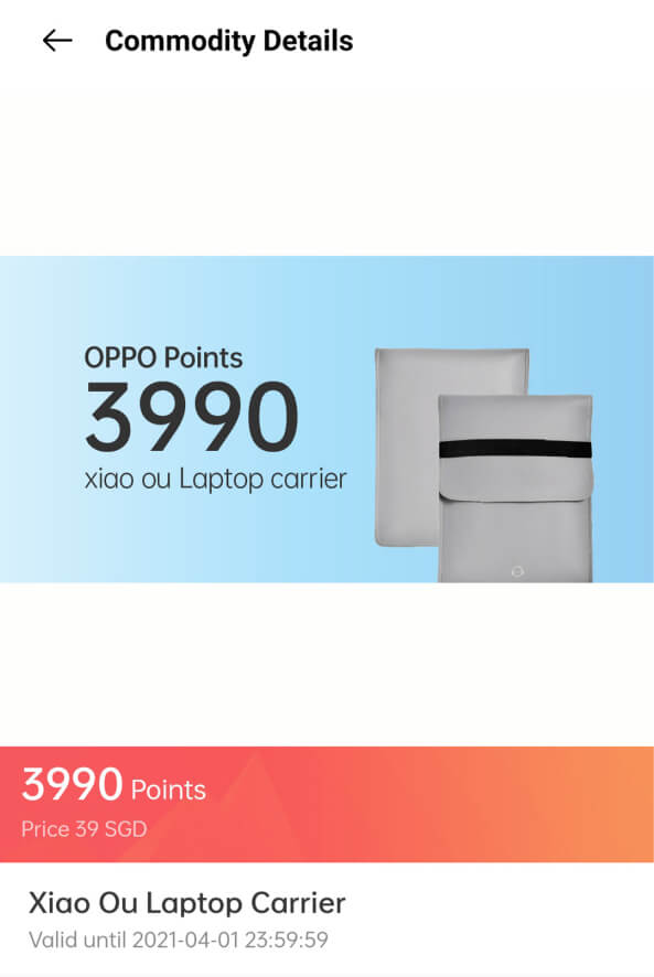 My OPPO App Exclusive Points Rewards