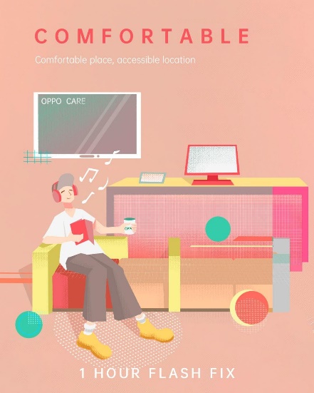 OPPO Careخدمة صيانة للأجهزة .. سريعة ومريحة ويعتمد عليها في خلال ساعة واحدة 