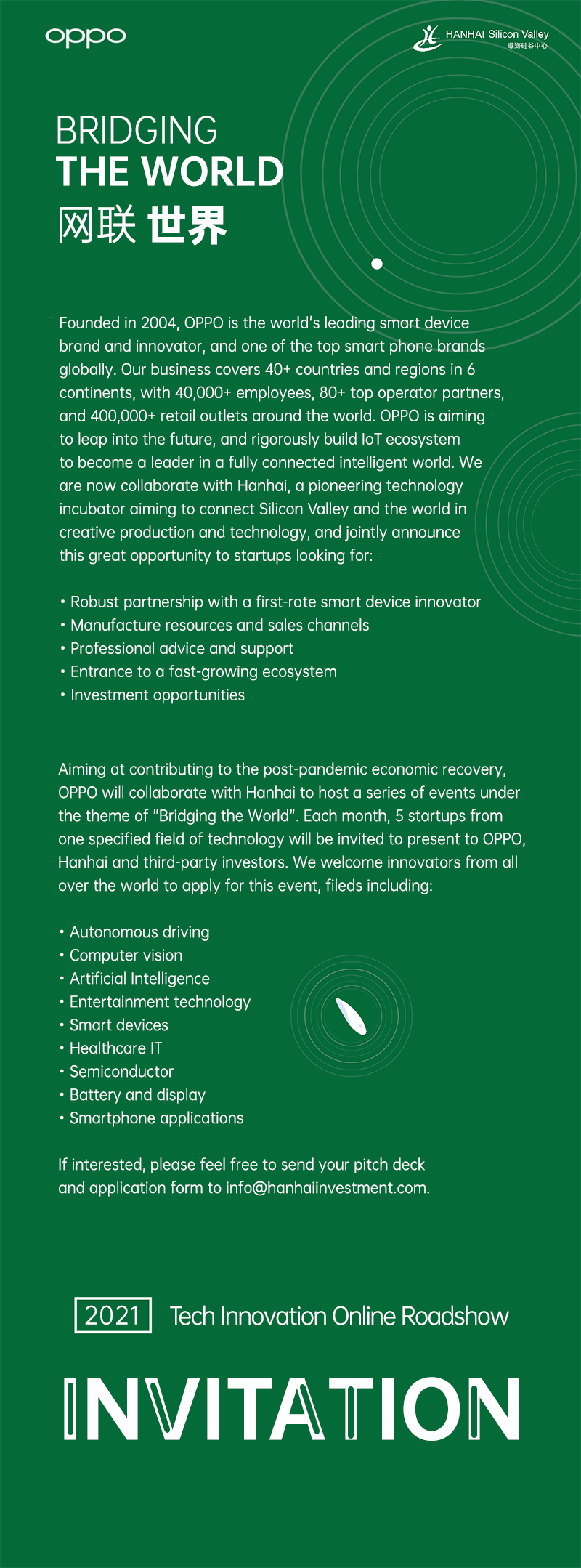 OPPO Tech Innovation Online Roadshow Bridging the World