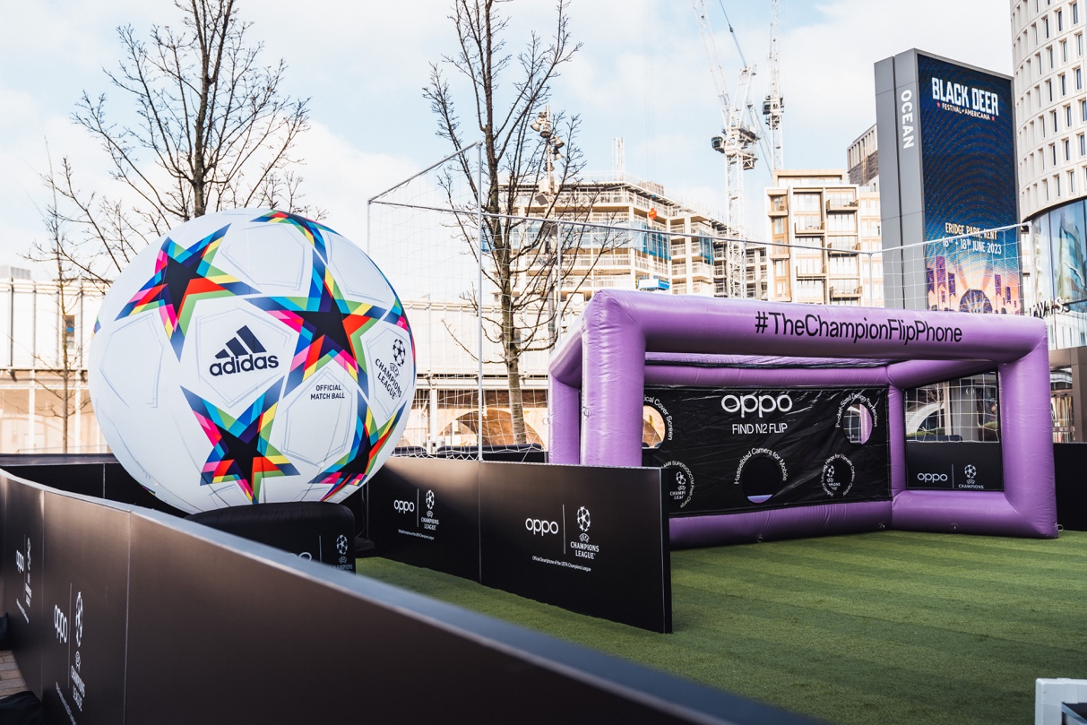 OPPO Scores Pop-up Store in London for Find N2 Flip, Official Smartphone of UEFA Champions League
