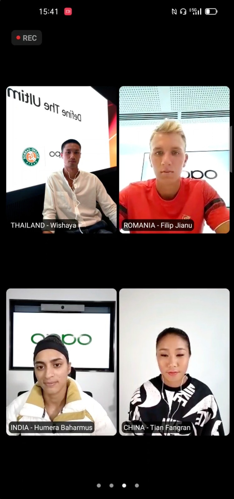 OPPO hosts global 5G video call at Roland-Garros