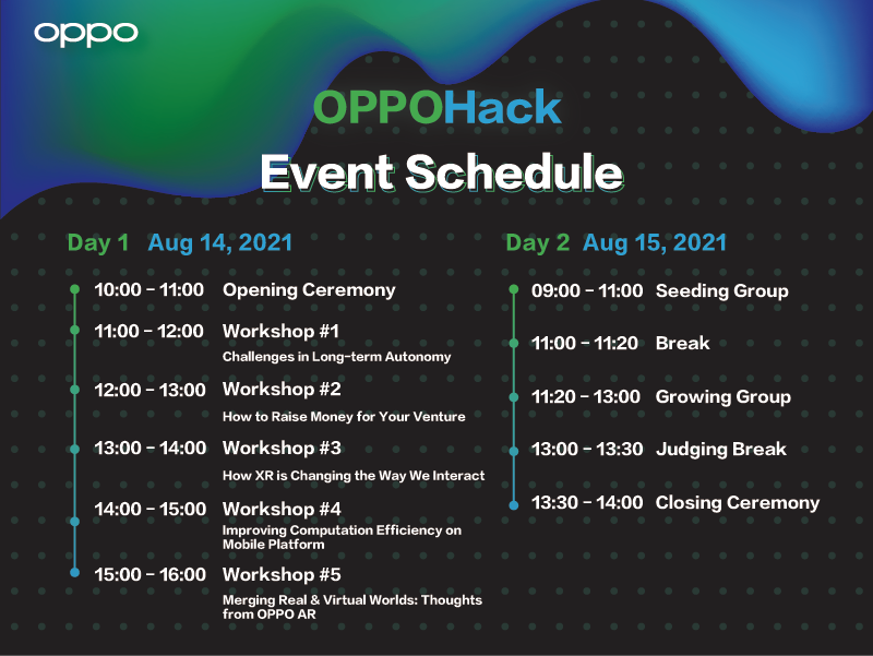 OPPOHack Event Schedule