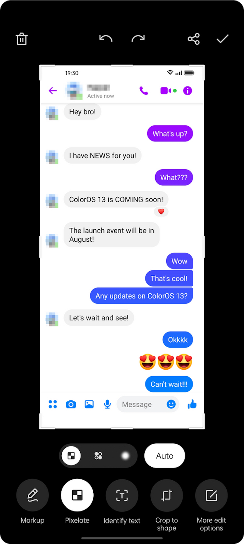 OPPO ColorOS 13 - Auto Pixelate