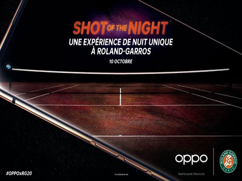 OPPO imagine “Shot of the night” une expérience inédite de nuit à Roland-Garros.