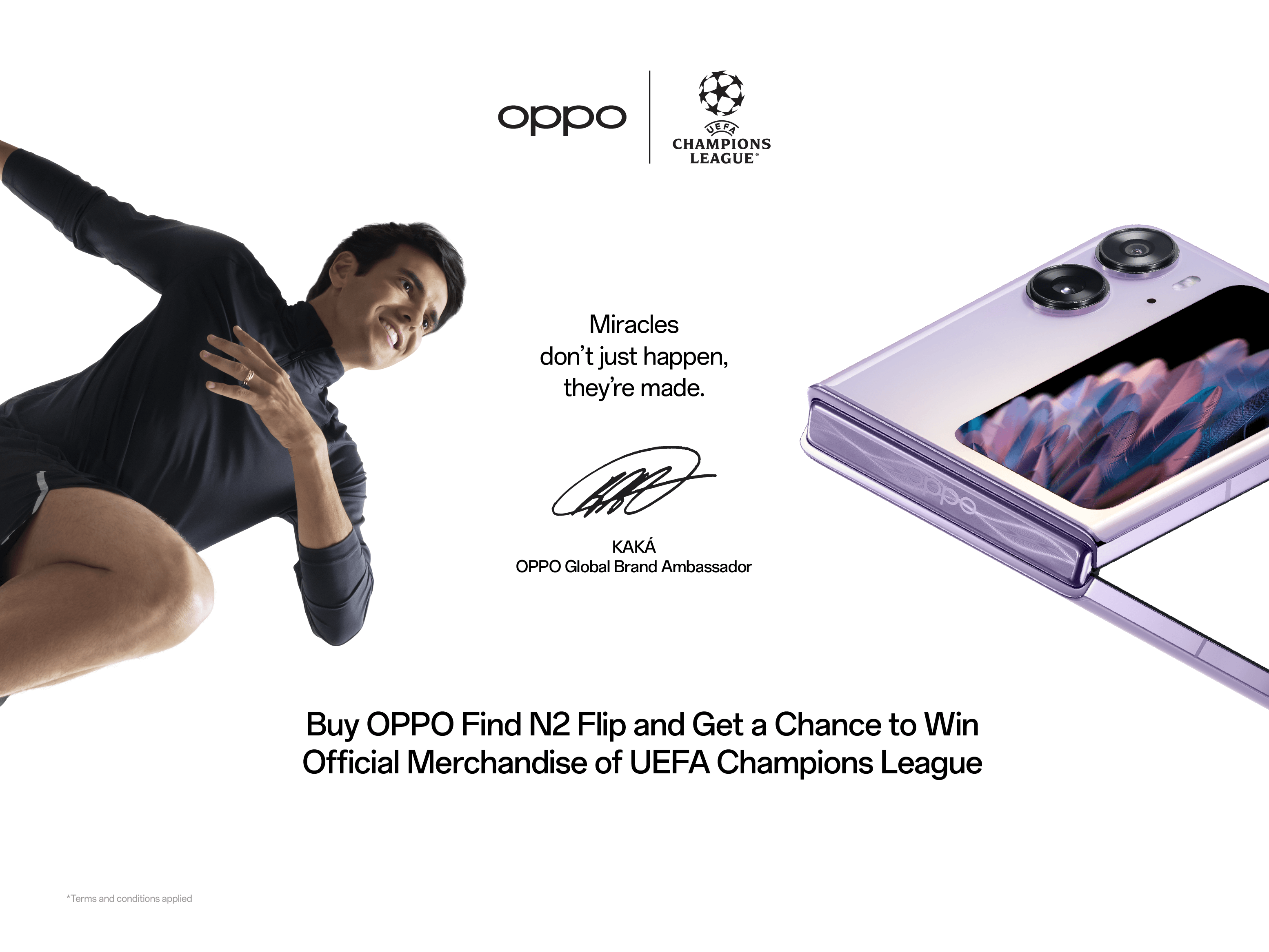 Beli Find N2 Flip & Menangkan Official Merchandise Liga Champions UEFA