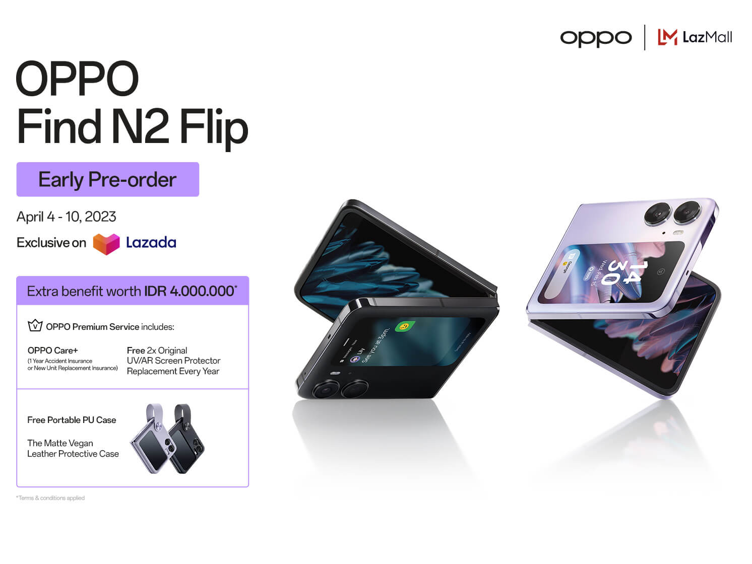 OPPO Find N2 Flip Dapat Dibeli Lewat Lazada