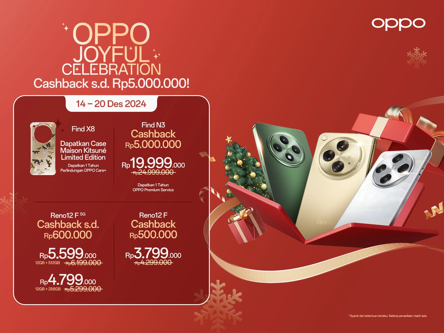 OPPO Joyful Celebration Berikan Cashback Rp5 Juta dan Hadiah