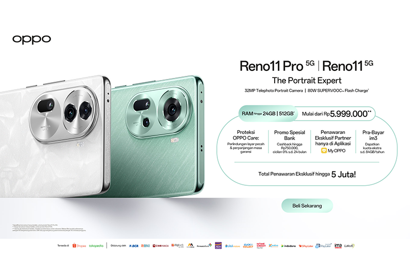 OPPO Reno11 Series 5G, Smartphone Elegan dengan Linkboost