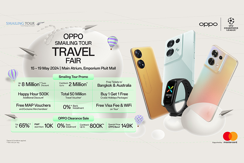 OPPO Smailing Tour Travel Fair Resmi Digelar