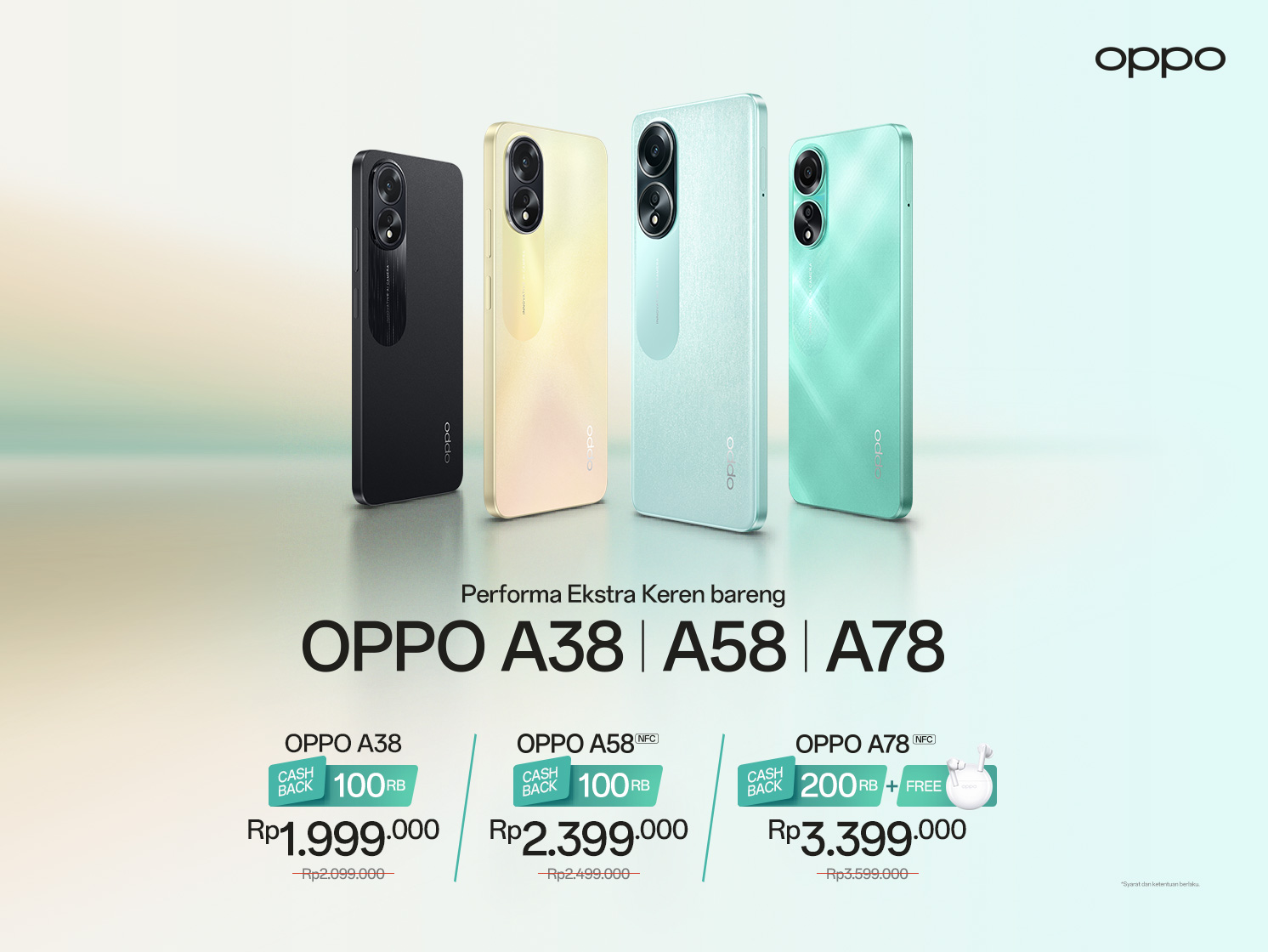 Promo Cashback Eksklusif untuk OPPO A Series Favoritmu!