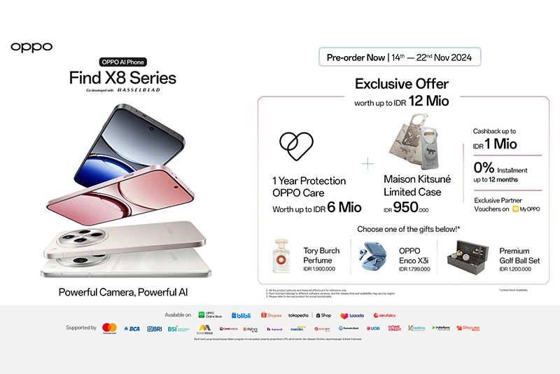 Smartphone Flagship OPPO Find X8 Series Hadir di Indonesia