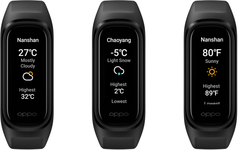 OPPO Band meteo