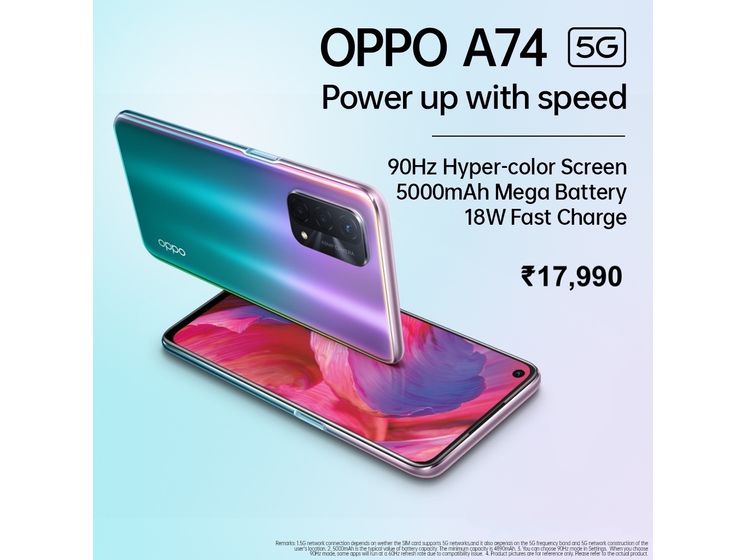 OPPO takes its latest A74 5G on sale: Priced at INR 17,990