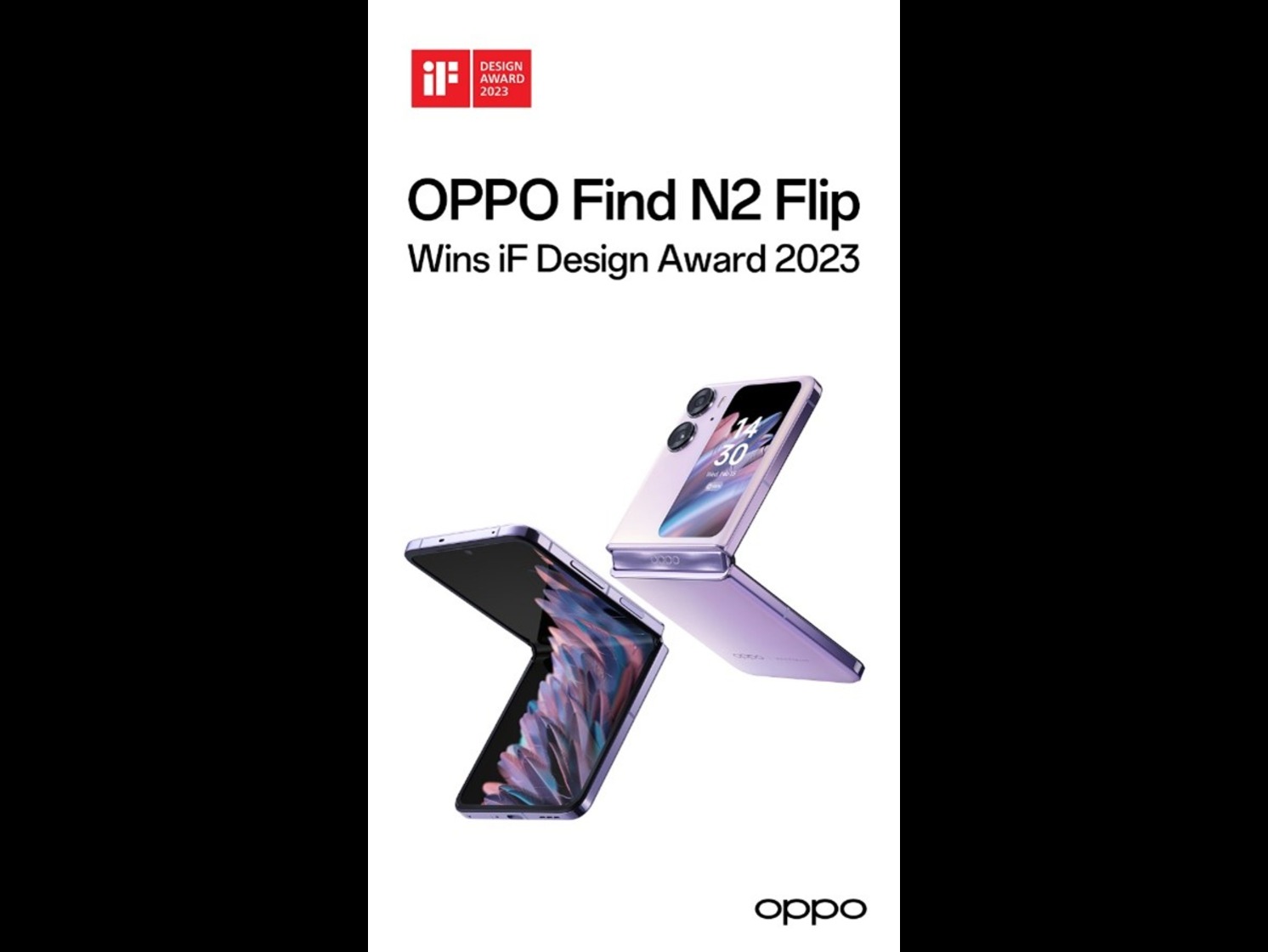 OPPO announced Find N2 Flip awarded iF Design Award 2023