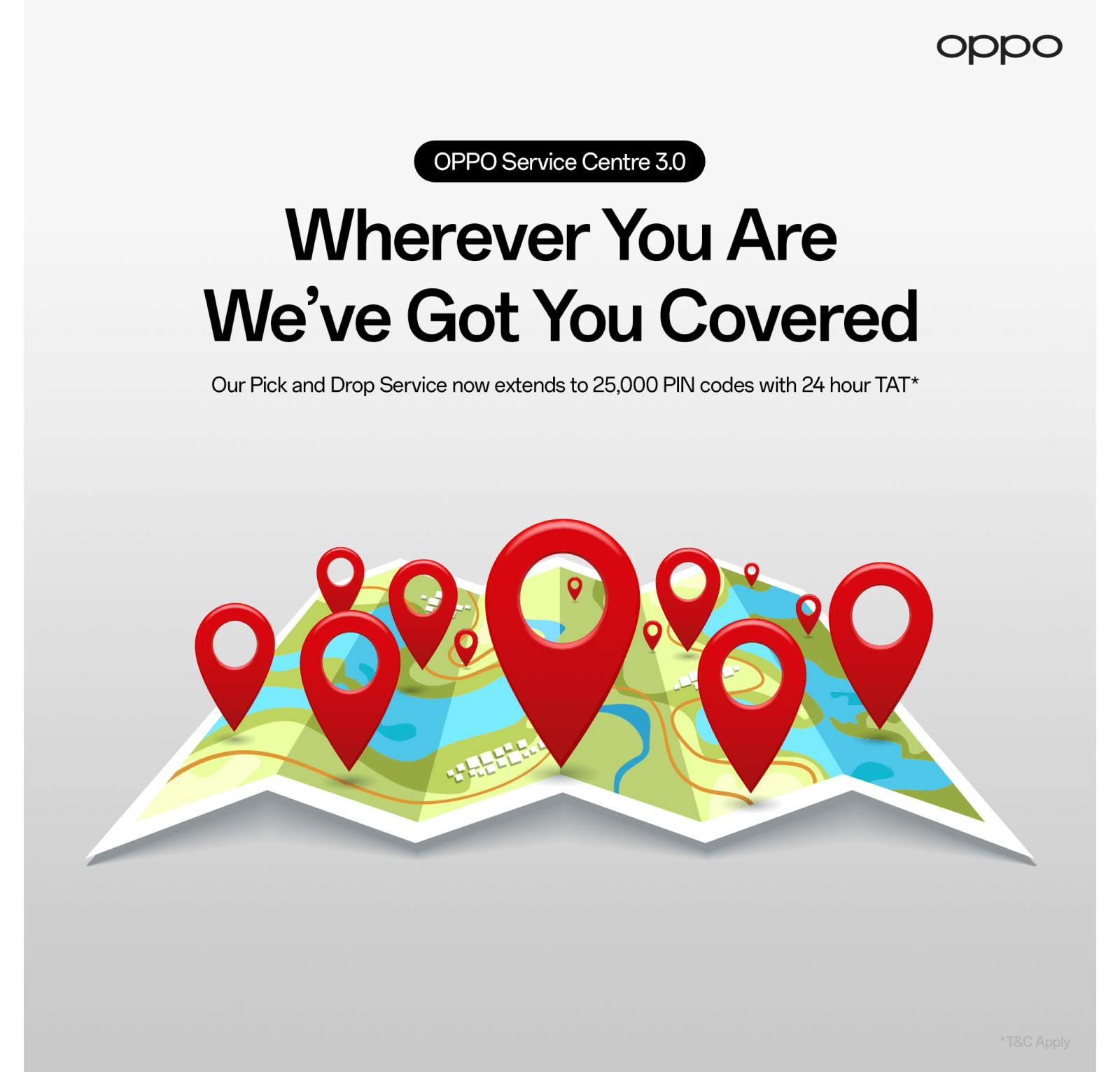 OPPO Expands send-in repair services to 25,000 pin codes