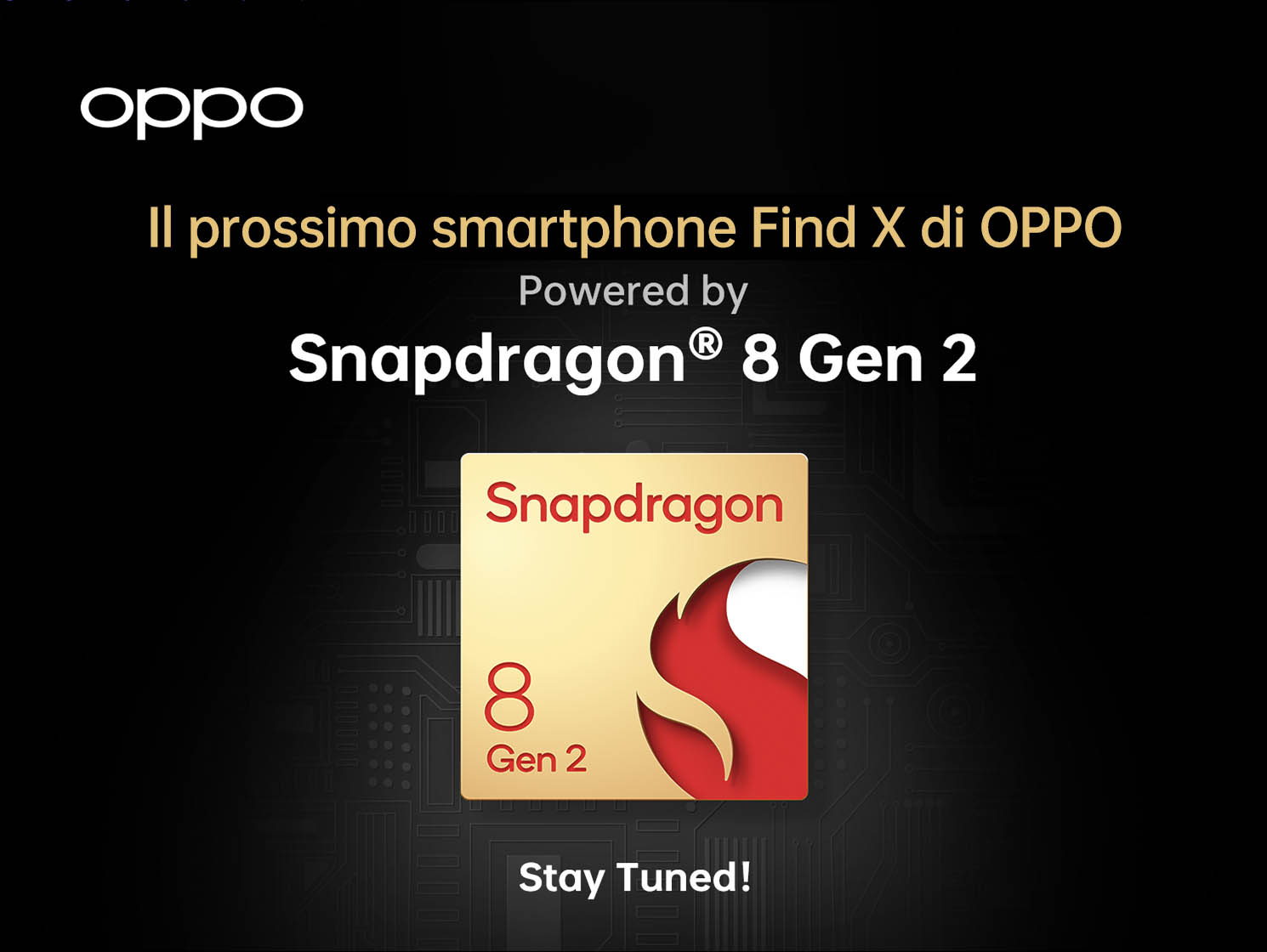 OPPO ANNUNCIA QUALCOMM SNAPDRAGON 8 GEN2 SULLA NUOVA SERIE FINDX