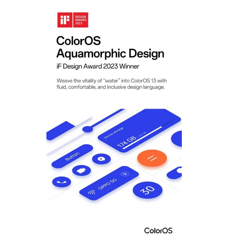 OPPO ColorOS 13 vince sei premi agli iF Design Awards 2023