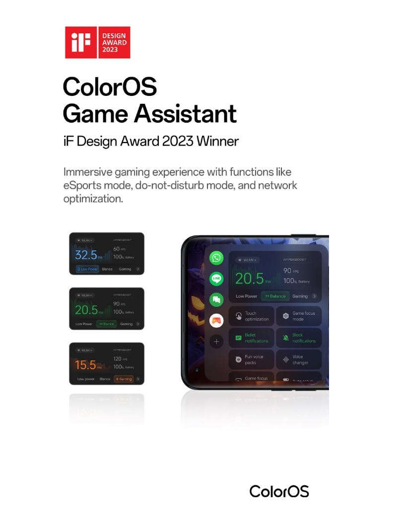 OPPO ColorOS 13 vince sei premi agli iF Design Awards 2023