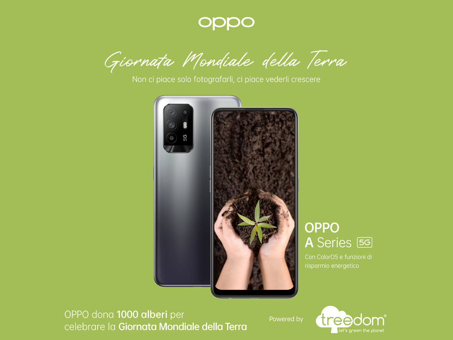 OPPO DONA 1.000 ALBERI PER CELEBRARE LA GIORNATA DELLA TERRA