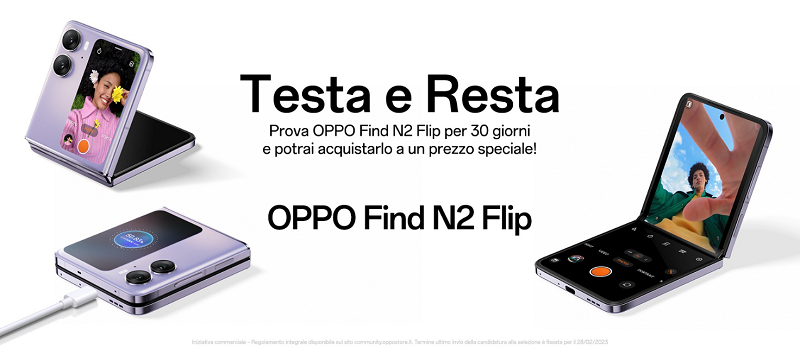 OPPO LANCIA UFFICIALMENTE FIND N2 FLIP