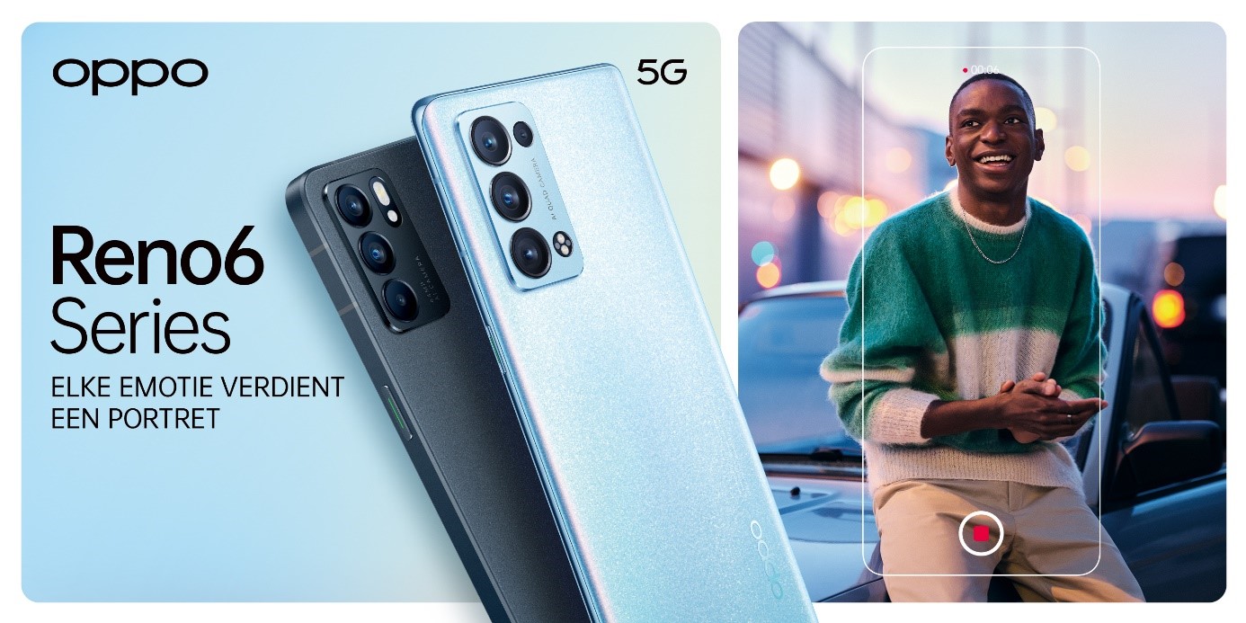 OPPO Reno6 5G (Stellar Black) en OPPO Reno6 Pro 5G (Arctic Blue)