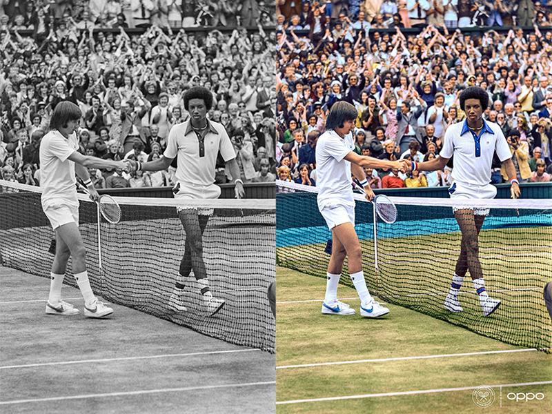 OPPO rend des couleurs à des images emblématiques du tennis pour célébrer le retour à Wimbledon