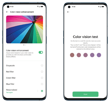 OPPO Find X3 Pro Colour Vision Enhancement