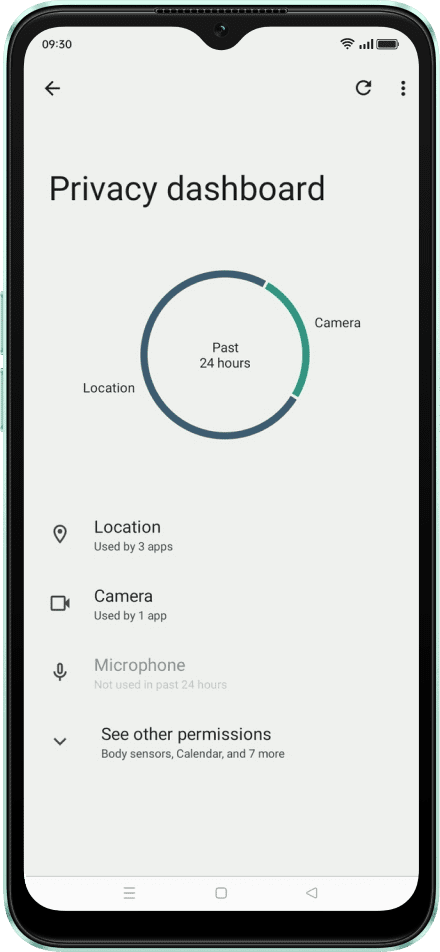 لوحة معلومات تتميز بالخصوصية من OPPO