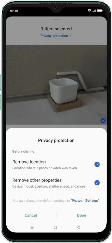 خصوصية بيانات الصور من OPPO