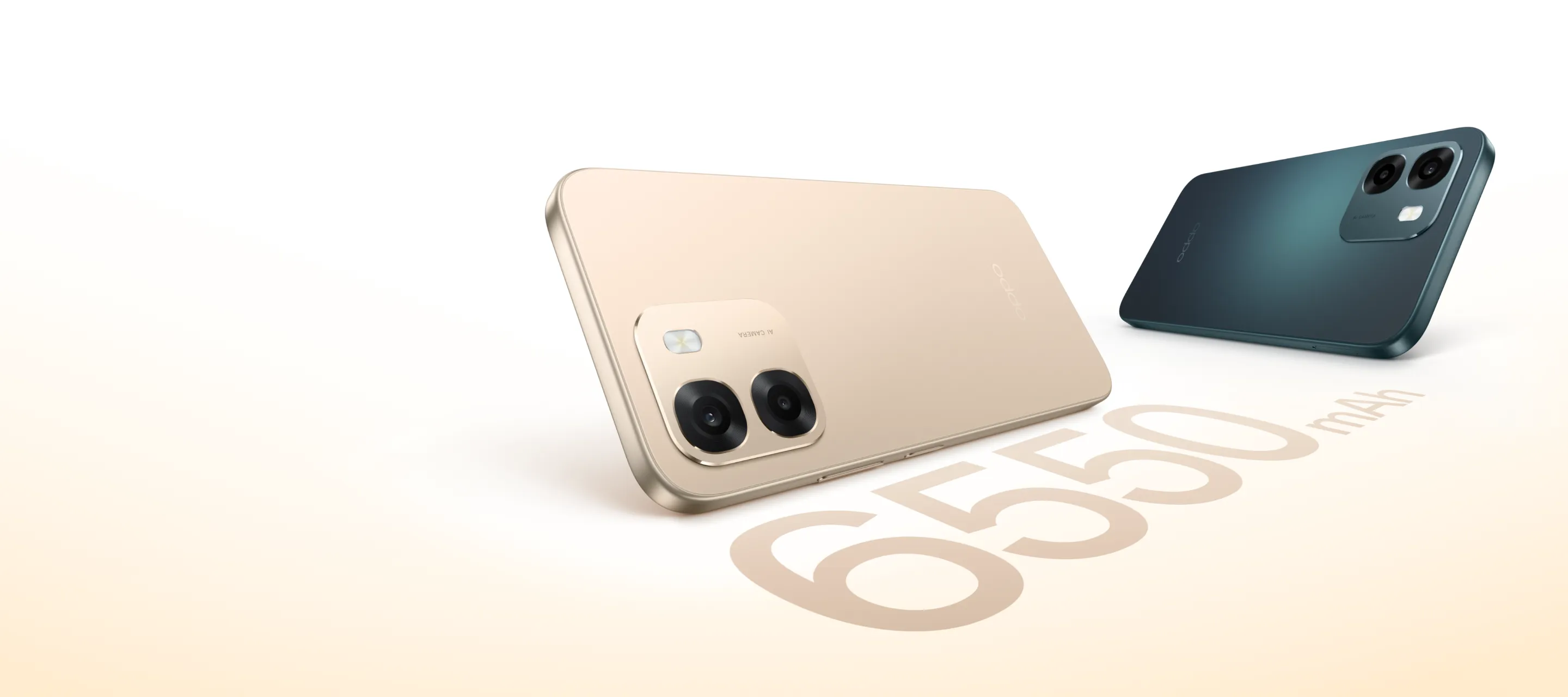 01 OPPO A6 в Аврора златно и Сапфирено синьо