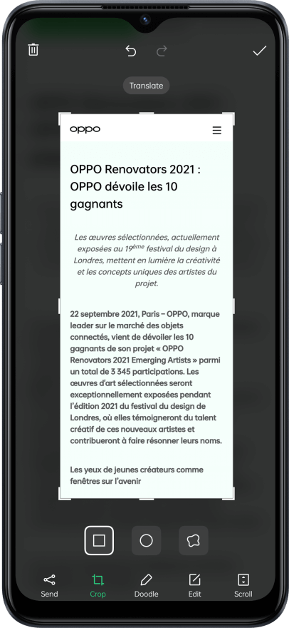 OPPO Three-Finger Translate