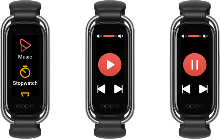 OPPO Band Style 音楽再生コントロール