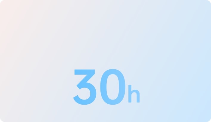 30 сағатқа дейін музыканы ойнату