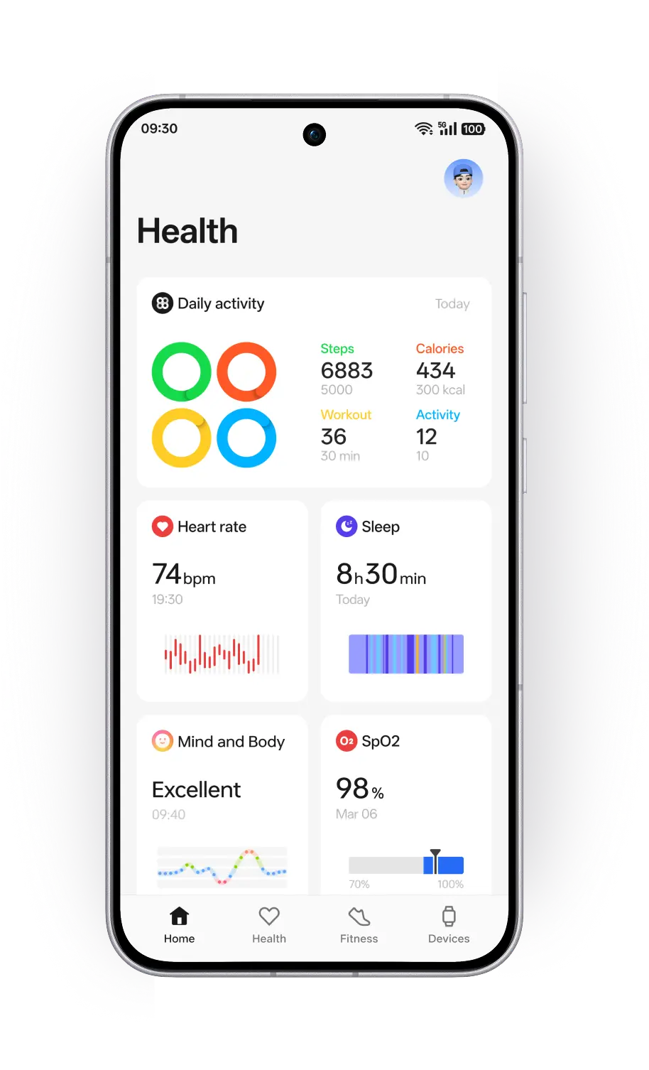 OPPO Watch X2 Mini Health Apps Synced