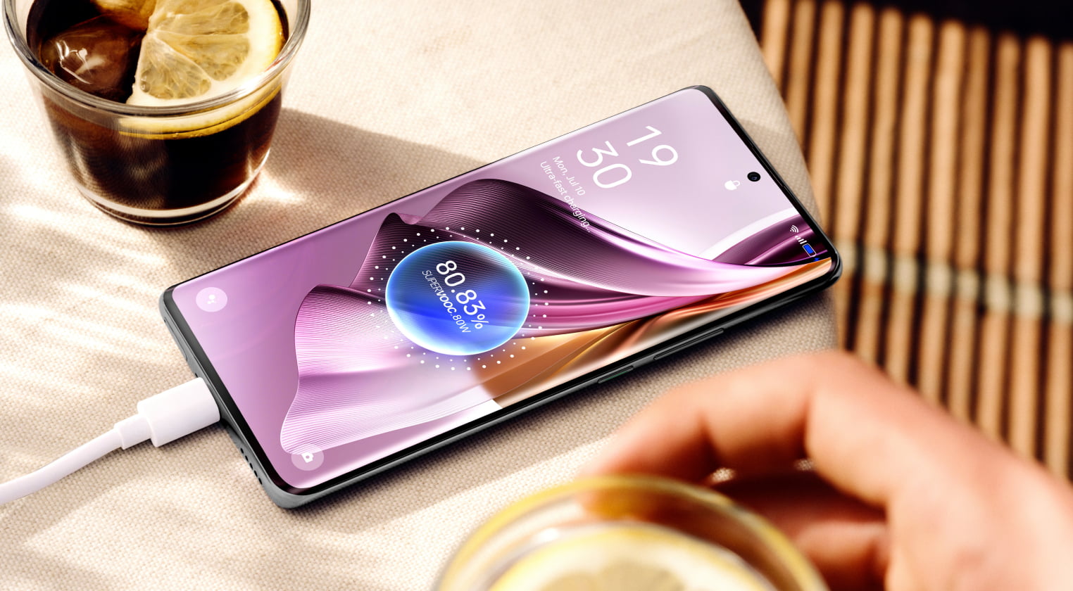 Charge rapide SUPERVOOC<sub>TM</sub> 80 W