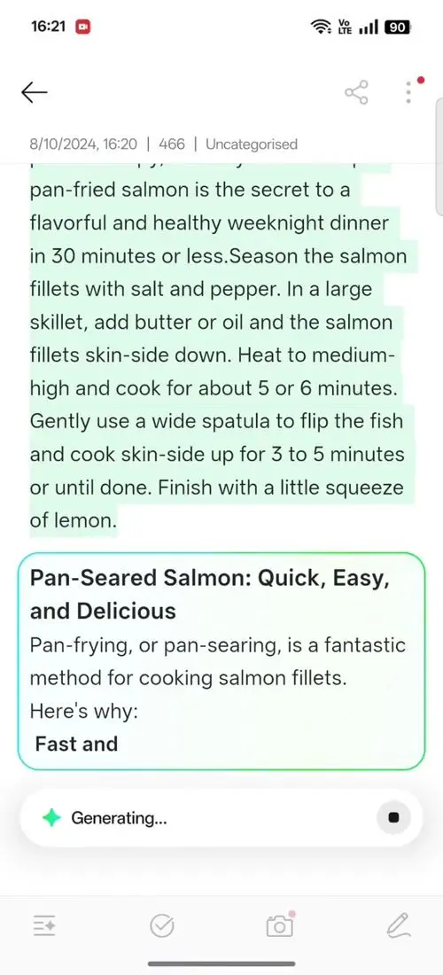 OPPO F31 Pro AI Assistant for Notes