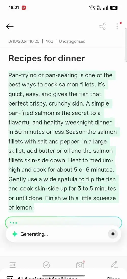 OPPO F31 Pro AI Assistant for Notes