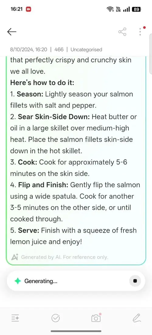 OPPO F31 Pro AI Assistant for Notes