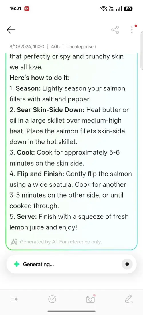 OPPO F31 Pro AI Assistant for Notes