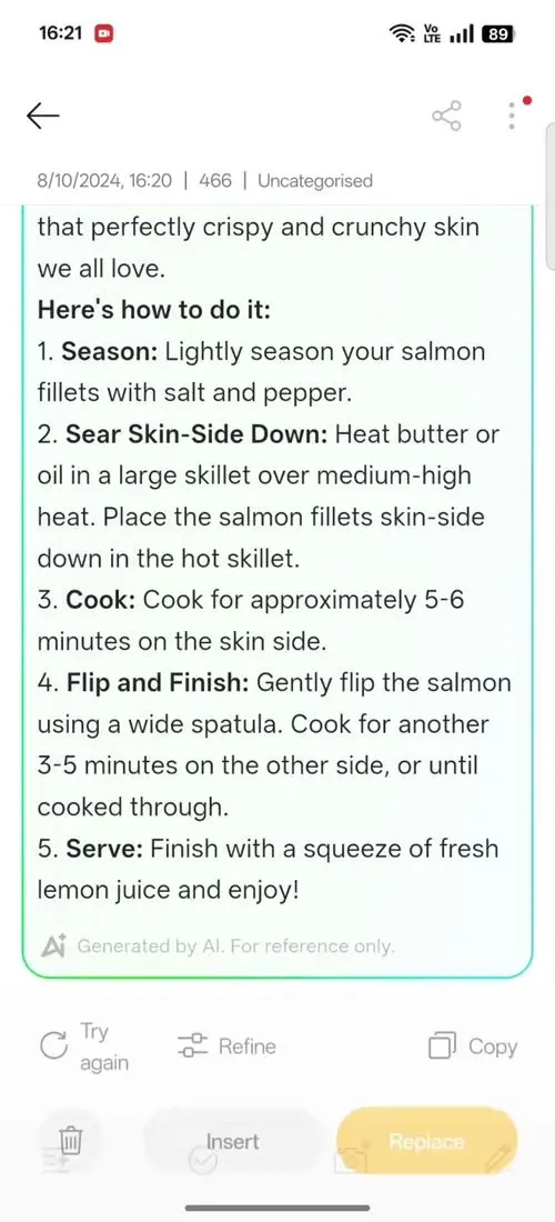 OPPO F31 Pro AI Assistant for Notes