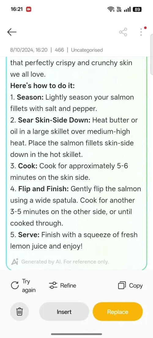 OPPO F31 Pro AI Assistant for Notes