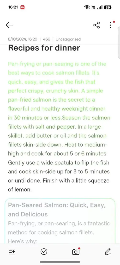 OPPO F31 Pro AI Assistant for Notes