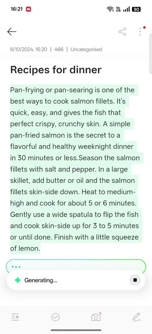 OPPO F31 Pro AI Assistant for Notes