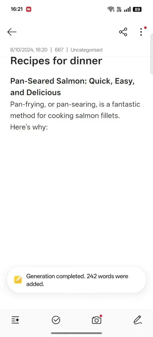 OPPO F31 Pro AI Assistant for Notes