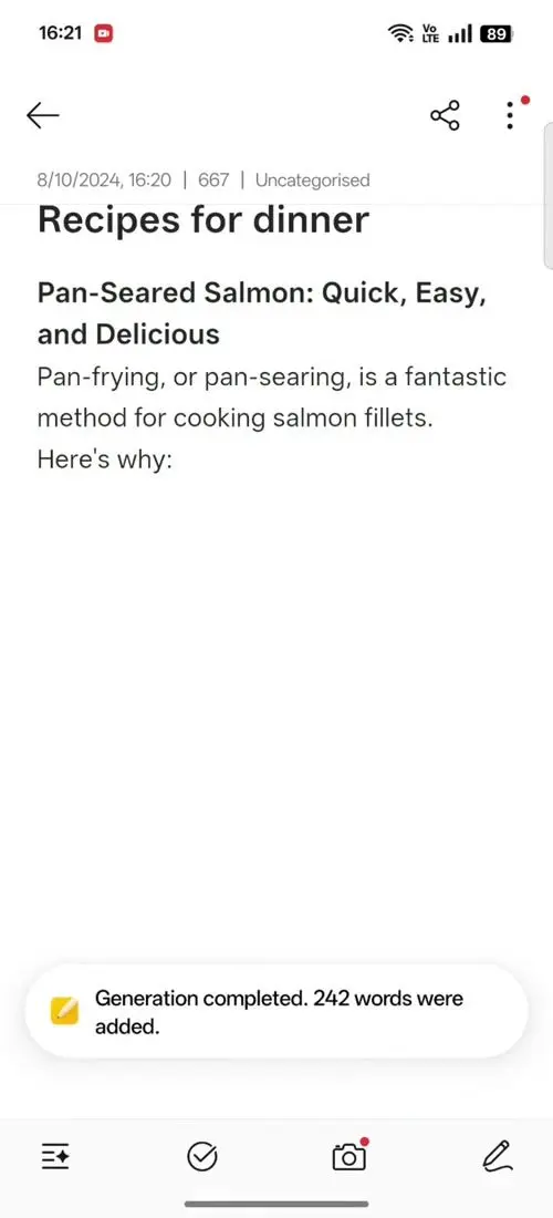 OPPO F31 Pro AI Assistant for Notes