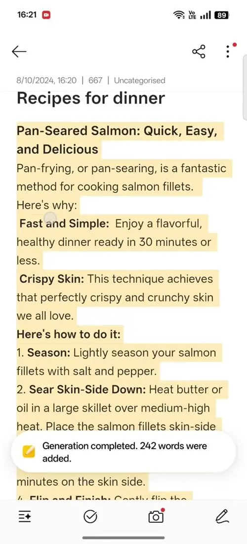 OPPO F31 Pro AI Assistant for Notes